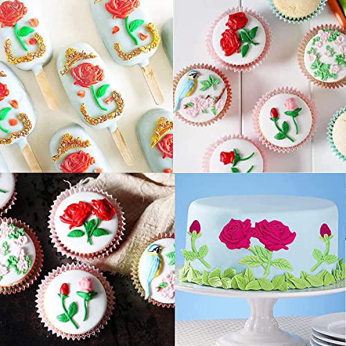 Fantasybear 3Pcs Mold Set Blossoms Butterfly And Birds Silicone Molds, For Cake Decoration,Chocolate Fondant,Cupcake Topper,Polymer Clay, Crafting Projects,Resin Jewelry Casting #TOP6