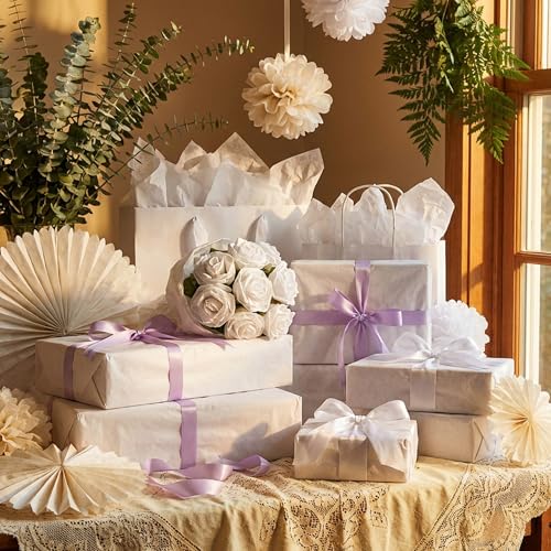 Image of Bobobag 100 Sheets White Tissue Paper 20 inchX14 inch Tissue Paper for Gift Bags, Gift Wrapping Tissue, Christmas Tissue Paper Anniversary Holiday Decoration Arts Craft