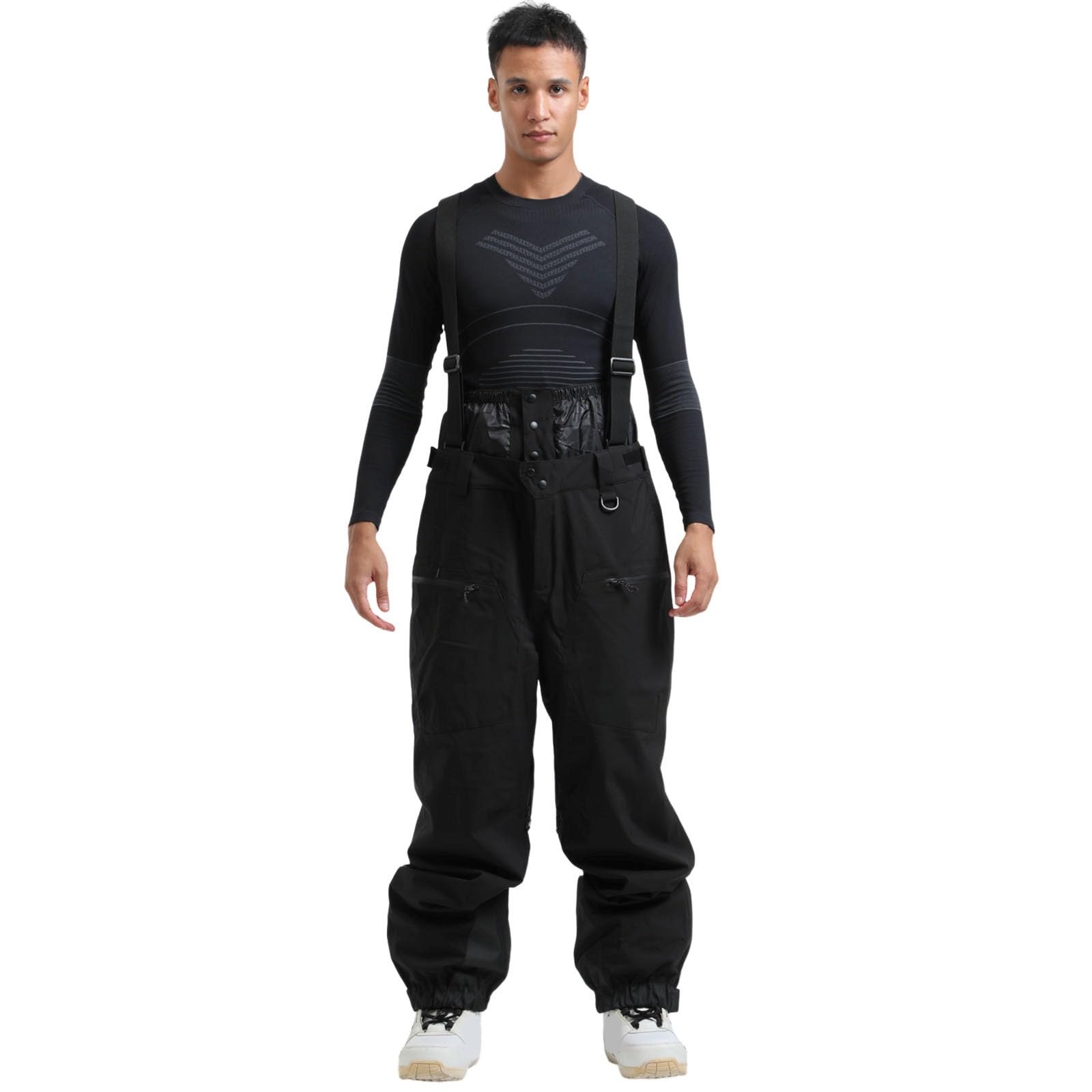 Skihose Herren Langgröße Wasserdicht Schneehose - Winter Winddichte Ski Hosen Für Männer Warme Gefütterte Snowboardhose Mit Verstellbarer Träger Ski Hose Skilanglaufhose