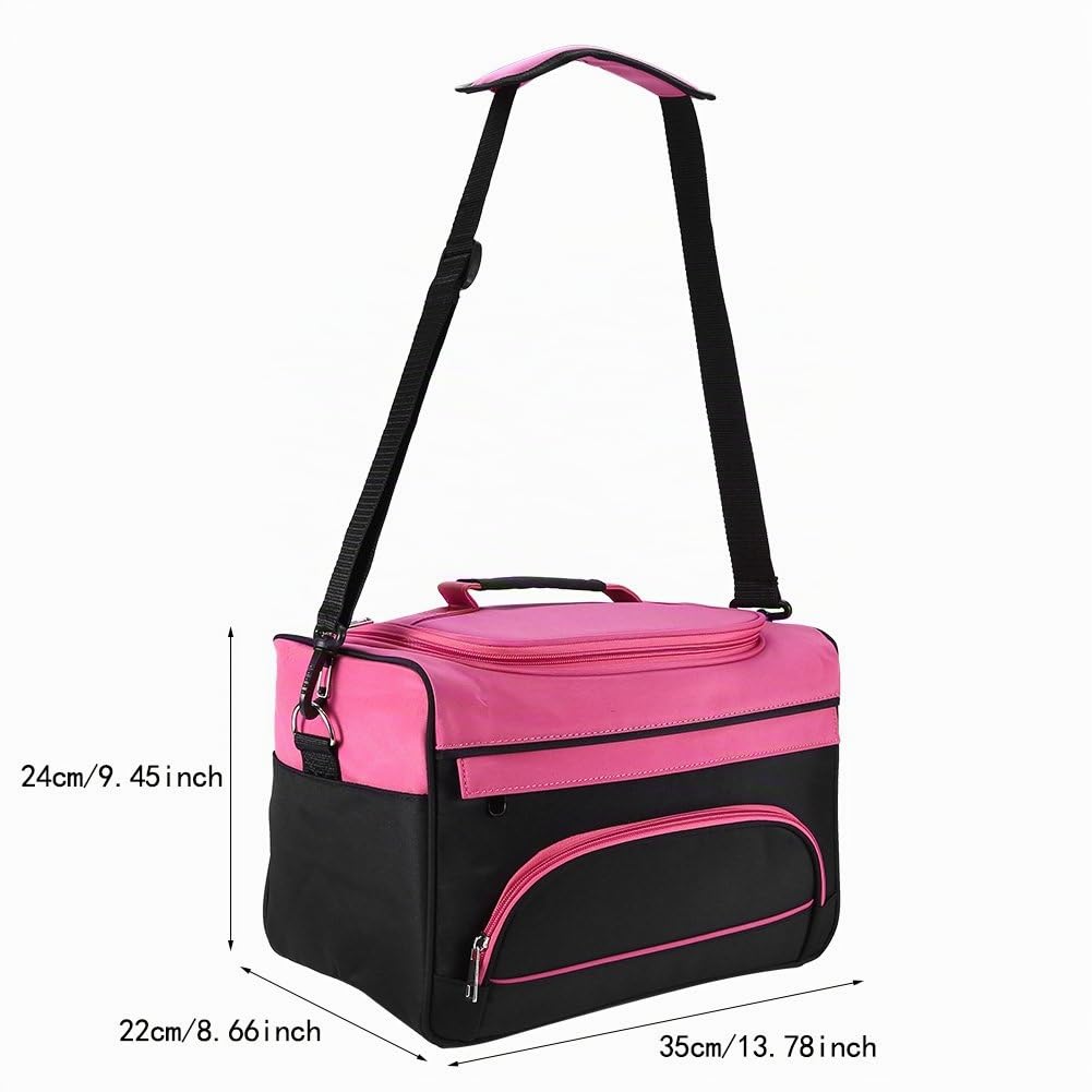Brrnoo Borsa per parrucchieri, borsa a tracolla per strumenti di parrucchiere, valigie portatili per parrucchieri, grande capacità, per asciugacapelli e raddrizzatori, forbici e pettine