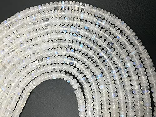 Pierre de lune arc-en-ciel LKBEADS rondelle lisse 6-6.5mm rang 14 pouces