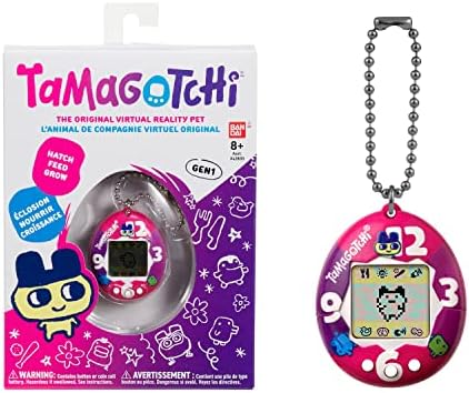 Tamagotchi 42812 Original Yellow & Blue - Feed, Care, Nurture-Virtual Pet with Chain for on The go Play