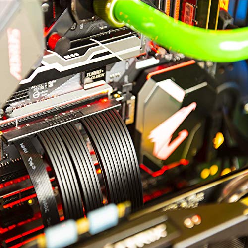 Linkup {400 Cm) Pcie 3.0 16X Shielded Extreme High-Speed Riser Cable Pci Express Port Extension Card┃90 Degree Socket #TOP4