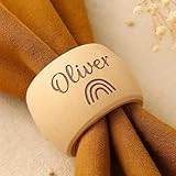 Anillos For Servilletas De Madera Personalizados, Juego De Anillos For...