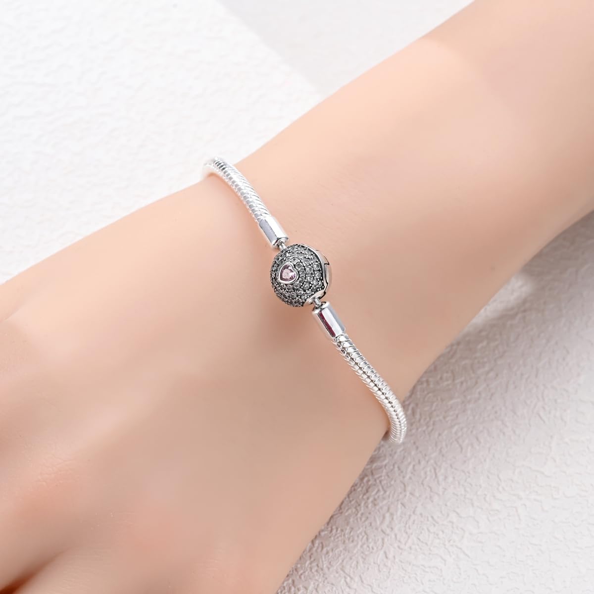 Hapour 925 Sterling Silver Charms Bracelet for Star Flower Moments Charms Iconic Snake Chain Bracelet 5A Cubic Zirconia Bracelets for Women - Image 5