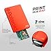 Zink Polaroid Mint Pocket Printer W/ Zink Zero Ink Technology & Built-In Bluetooth for Android & iOS Devices - Red