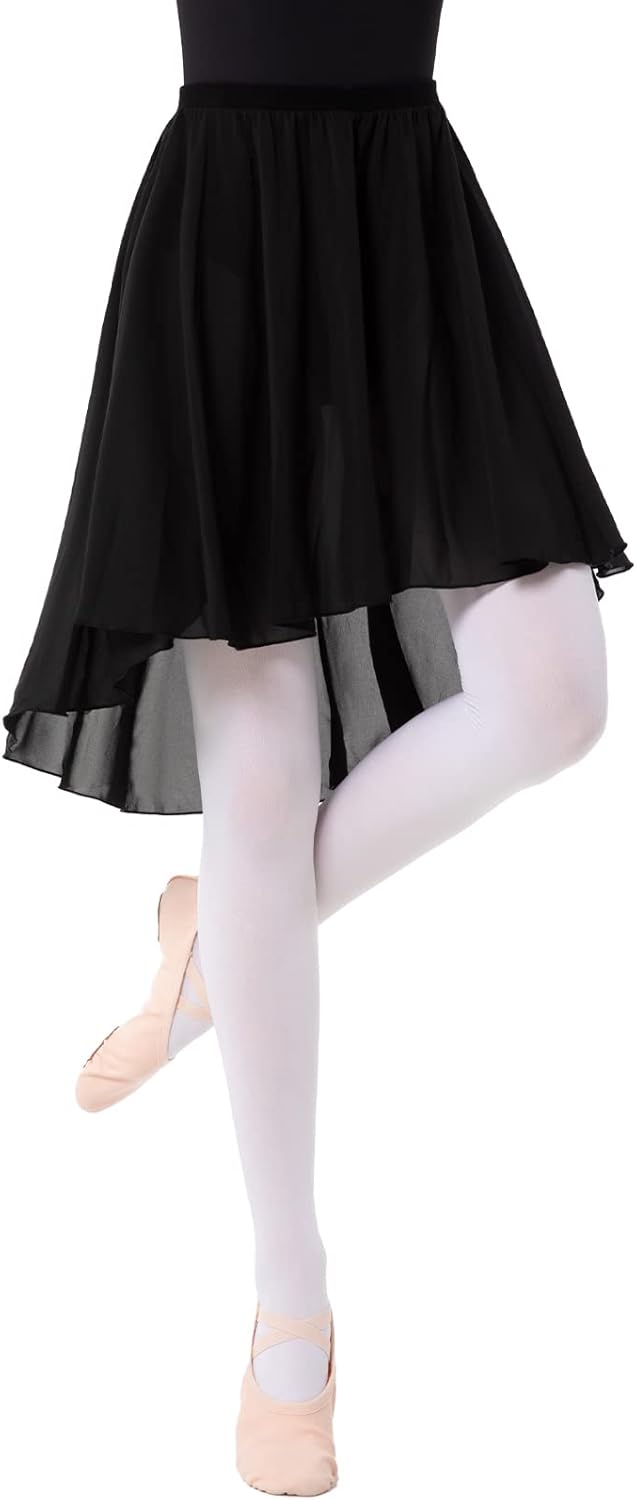 PLIKSUVER Women Ballet Wrap Skirt Chiffon Dance Skirt Pull-On with Elastic Waistband for Women Girls Adult : Clothing, Shoes & Jewelry