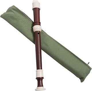 soprano recorder instrument Treble C Key 8-hole Student Professional Musical Instrument Straight Flute 8-hole Recorder Flute Wood Grain Color