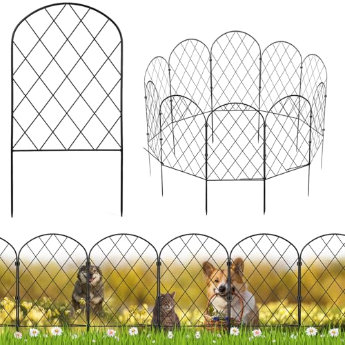 Clôture de Jardin en Métal 10 Pièces, longueur max 325 cm, bordure décorative antirouille 40 x...