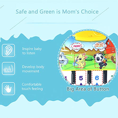 Carrfan Tapete de Piano do Bebê, Brinquedo Educativo Musical