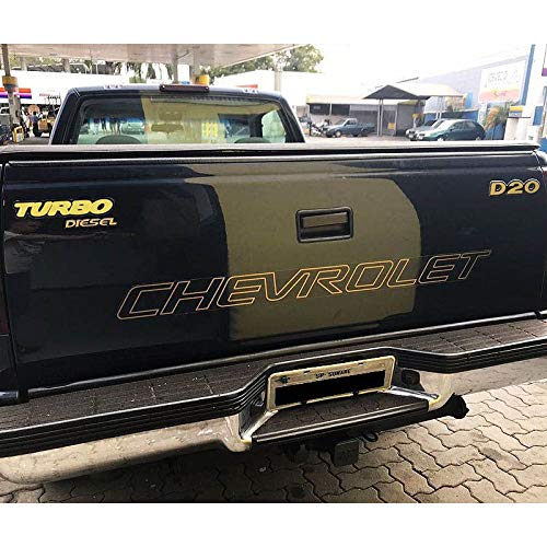 Kit Faixas + Emblemas Adesivos Silverado D20 Resinados 2000/