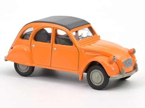 OPO 10 - Voiture Miniature Compatible avec Citroën 2CV échelle 1:64 3 inches 7,5cm Norev - Orange Mandarine 191027