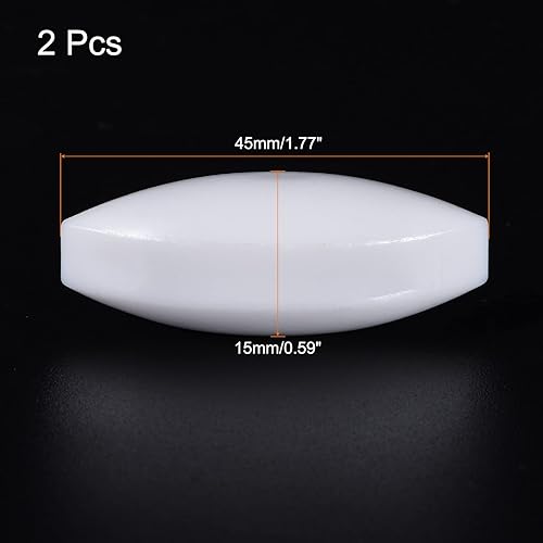 Miniatura 2 de MECCANIXITY Agitador magnético mezclador barra de agitación 45 mm (1.77 ") x15 mm forma de oliva imán de recubrimiento blanco para laboratorio 2