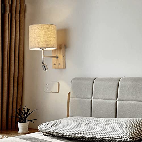 Luz de pared minimalista led con pantalla textil para pasillos y salones 5