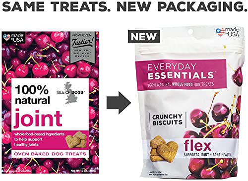 Isle Of Dogs - Everyday Essentials Flex Oven Baked Dog Treats - For Joint And Bone Health - Crunchy Heart-Shaped Biscuits With Natural Wholesome Ingredients - Made In The Usa - 12 Oz #TOP5