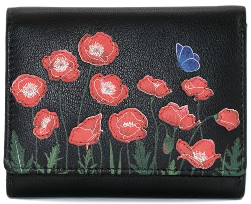 Porte-monnaie à trois volets anti-piratage RFID en cuir Mala Leather