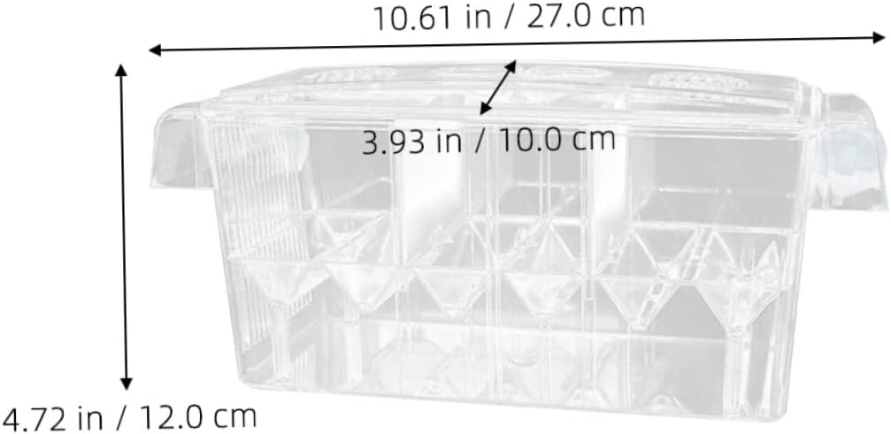 Balacoo Fish Tank Breeding Box Acrylic Isolation Incubator with Suction Cups 1pcs for Aquarium Hatching and Fish Breeding Supplies