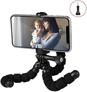 Fotopro Mini Tripod, Flexible Phone Tripod with Universal Clip for iPhone and Android