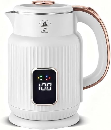 Electric Kettle - Fast Boiling Water Heater with Easy-Pour Spout, White - Ideal for Home, Office & Family Use