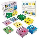 Material de alta calidad: Fabricado con madera natural maciza y recubierto con laca respetuosa con la piel, este puzzle de expresiones faciales tiene una superficie lisa con bordes sin rebabas y sin olores irritantes