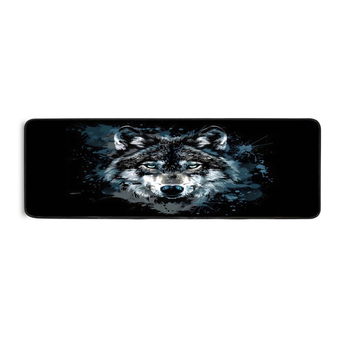 Tapis de sol antidérapant et absorbant loup vintage 183 x 61 cm anti-fatigue
