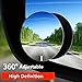 2Pcs Car HD Convex Mirror Blind Spot Rearview 360 Degree Wide Angle Vehicle Parking Rimless Mirrors