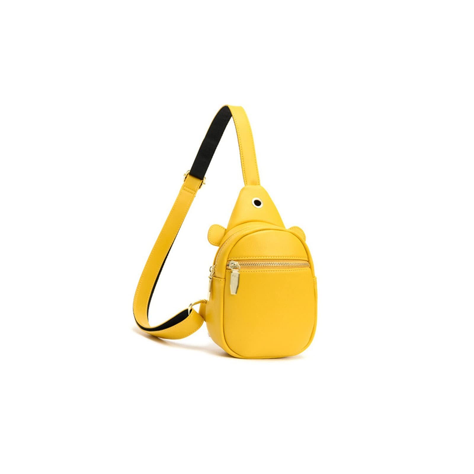 Nerka damska mała torba na klatkę piersiową mini torba na jedno ramię pakiet PU skórzane torby na ramię torba na telefon komórkowy (żółta)