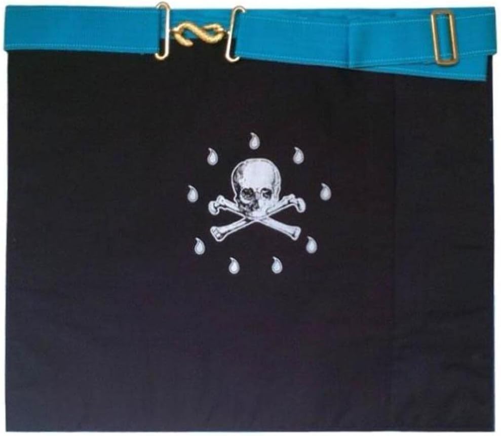 BRICKS MASONS Master Mason Apron - White & Turquoise