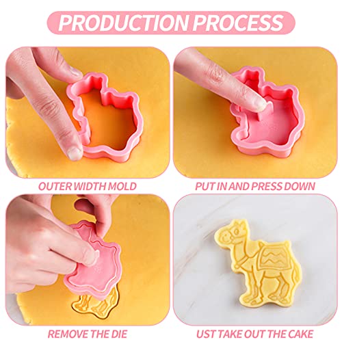 Eid Mubarak Cookie Cutters, 8Pcs Muslim Cookie Cutter Set With Bags 3D Ramadan Islamic Biscuit Cutters Plastic Cookie Molds Biscuit Mold Fondant Mould Cake Baking Tools For Muslim Eid Party Decor #TOP3