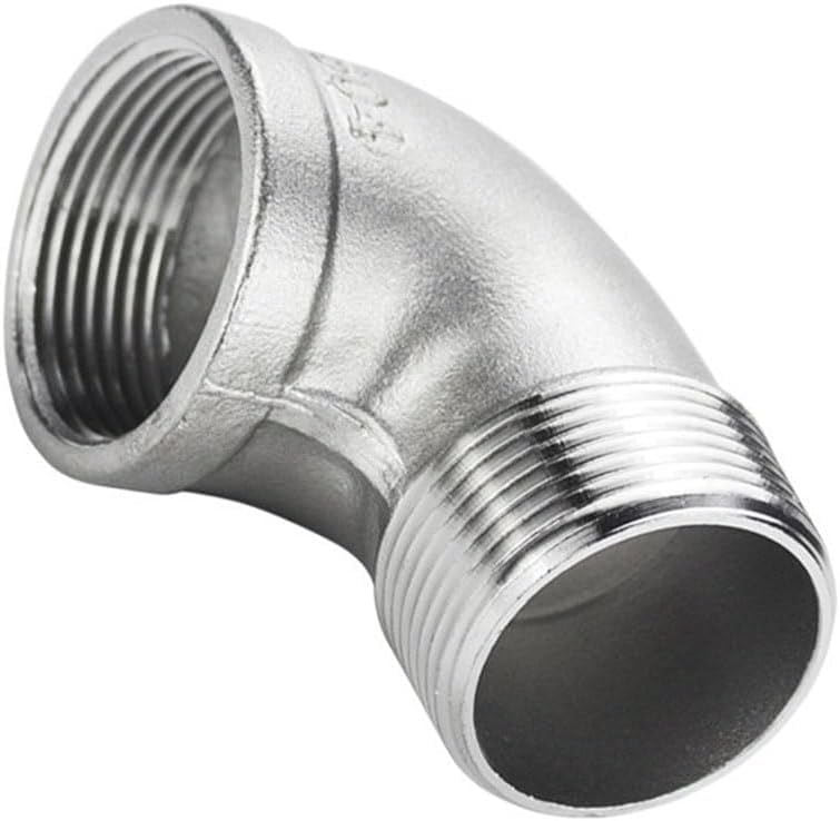 Raccord coude 90 fileté inox 304 mâle-femelle pour tuyauterie