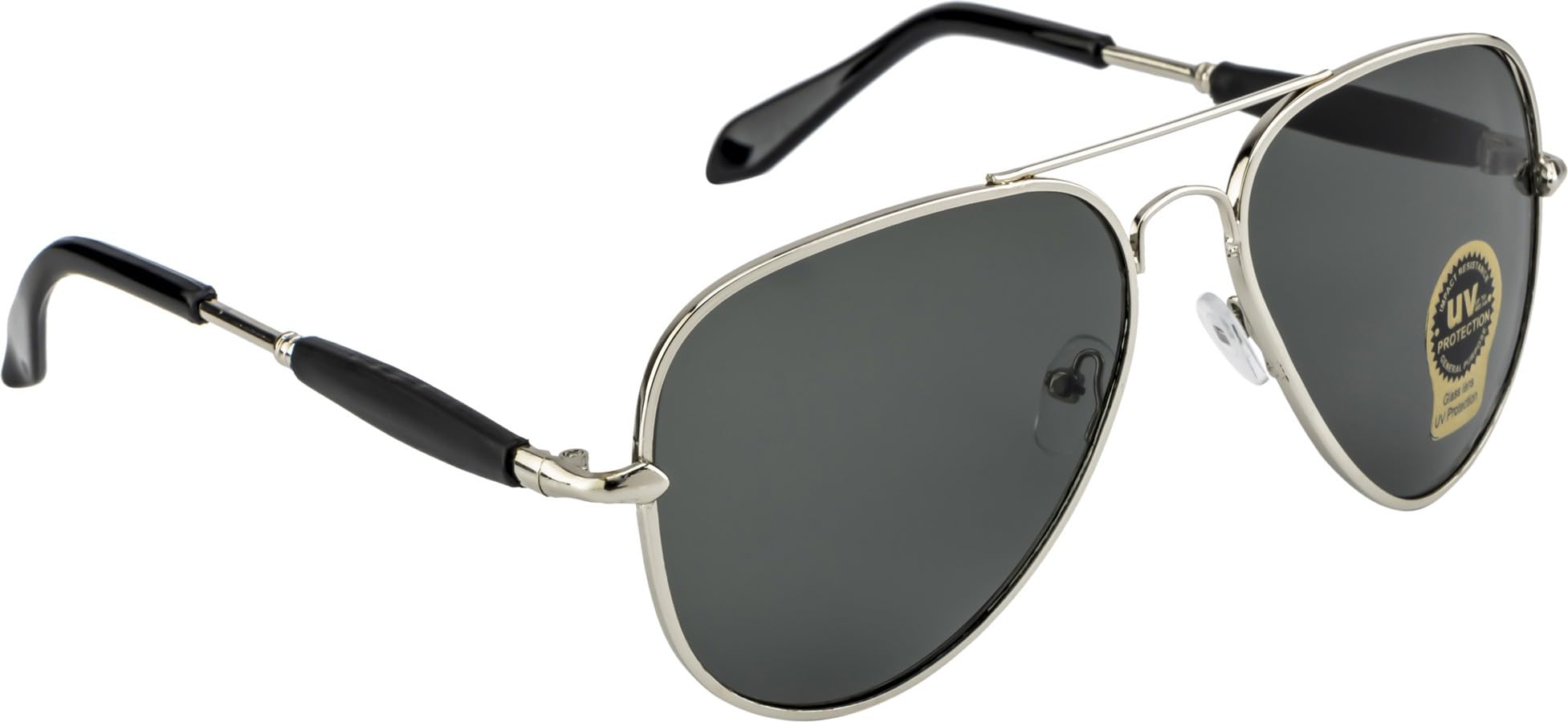 ochila Aviator Sunglasses UV Protected Glass Lens, Metal Frame, Brown Lens, Men & Women-picture-10