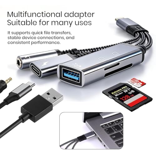 Image of Verilux USB-C Adapter with 10W Charging & 480Mbps Data Synch & USB 3.0 Port