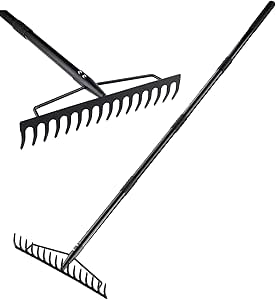Amazon.com : NICOFPHY Garden Rake with Long Handle, 60
