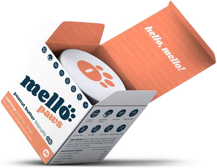 Peanut Butter Biscuit-Calming Treats for Dogs- Helps with Aggressive Behavior, Dog Anxiety, Separation, Barking, Thunderstorms and More! Made in USA