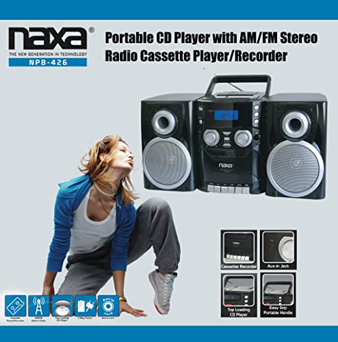 image for Naxa Electronics NPB-426 Portable CD Player with AM/FM Stereo Radio, C
