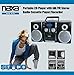 Naxa Electronics NPB-426 Portable CD Player with AM/FM Stereo Radio, Cassette Player/Recorder and Twin Detachable Speakers