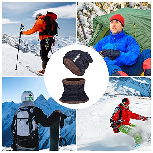 Conjunto de cachecol de chapéu de gorro, conjunto de cachecol de gorro quente, adequado para a pele,