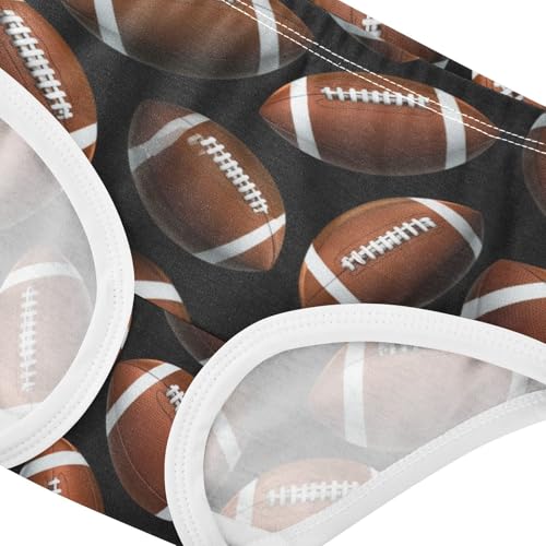 Joisal Designer Toddler Underwear Floral 2t Cotton Little Girl Panties American Footballs Black Undies Kids Briefs4