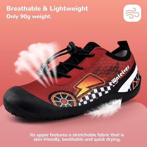 Image of WateLves Wide Toddler Water Shoes Kids Barefoot Athletic Sneakers Girls Boys Quick Dry Aqua Socks for Beach Hiking Swim Kayak Sport Accessories, Camping Essentials