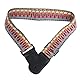 rosenice Ukulele Gurt Baumwolle Verstellbarer Gitarrengurt mit Leder Ende Retro geflochtene Gurt für Ukulele kleine Gitarre