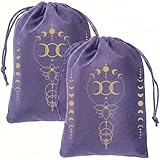 Utilisations multiples: cette pochette en velours à cordon est la pochette réutilisable pour les cartes de tarot, ou comme petite pochette de voyage pour bijoux et cosmétiques. Idéal pour les dés. Également, utilisé pour les portefeuilles, rune, cartes à collectionner, sac mojo pour l'amour/les sorts, et même comme un sac cadeau à cordon pour brillant à lèvres. Plus loin, pendules, souvenirs, argent, marbres, cristaux, et des pierres de sorcière