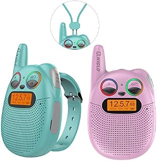 QNIGLO FRS Walkie Talkies with FM, Wearable & Rechargeable Walkie Talkies for Kids