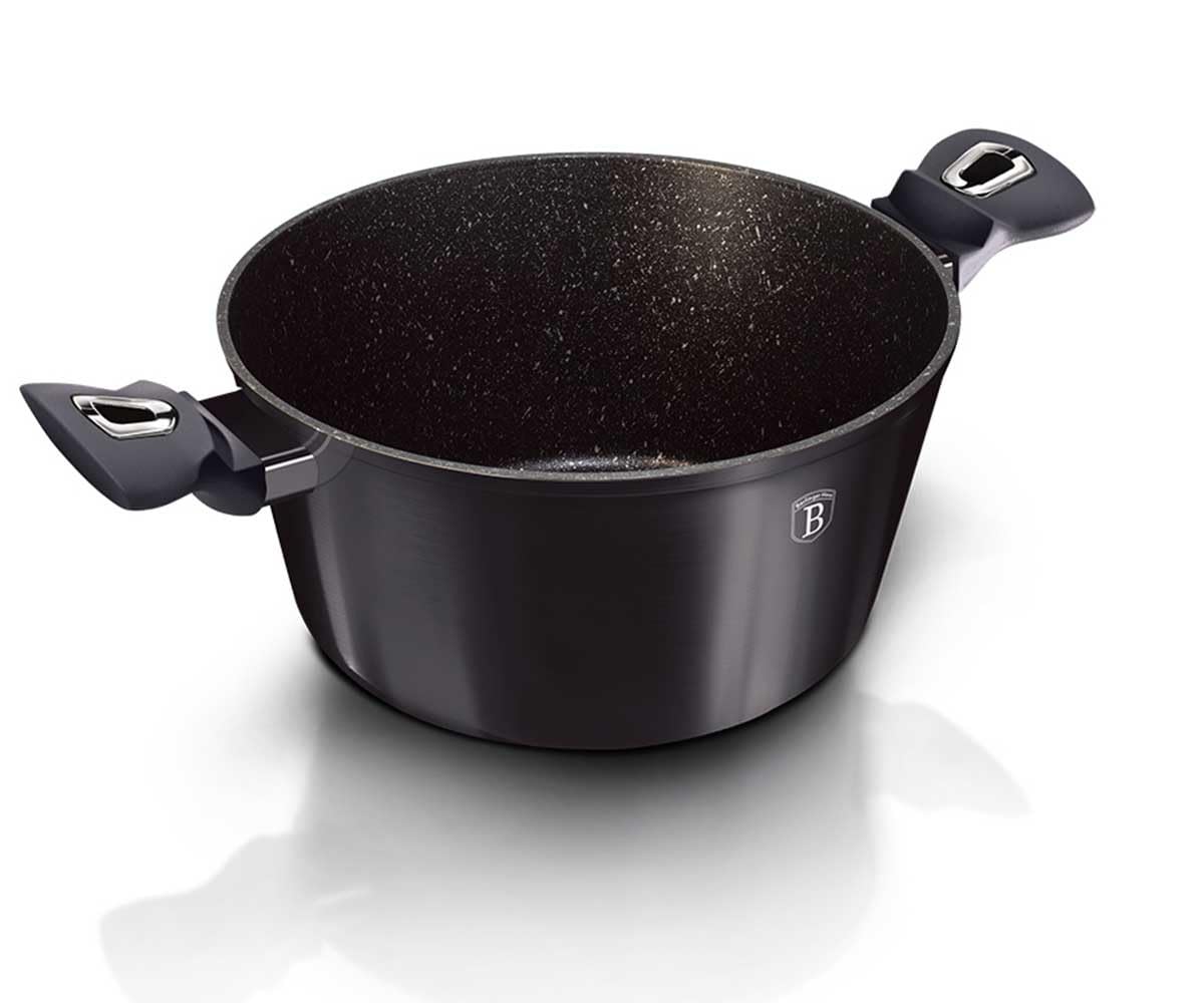 Berlinger Haus Black Carbon Pro 10 szt. zestaw naczyń do gotowania aluminium nieprzywierające garnki patelnie indukcyjne