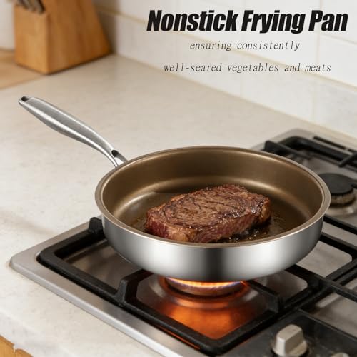Poêle compatible induction 28 cm W&H revêtement titane durable - 5