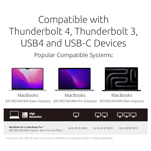 Kensington DisplayLink 4K Docking Station, Triple 4K for MacBook Pro/Air M1/M2/M3/M4, 14ports, 3xHDMI/3xDisplayPort,4xUSB A,2xUSB C 3.2, Ethernet, Audio, 100W PD (K33621NA) by Kensington - Image 5
