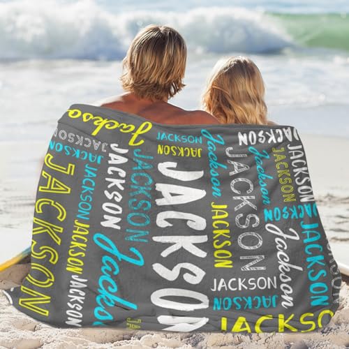 Personalized Name Blanket Customized Baby Blankets for Girls Boys Adults Monogrammed Blankets and Throws Christmas Birthday Mothers Fathers Valentines Day Gift