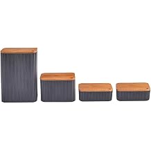 Karaca | Massimo Set of 4 Storage Containers Anthracite