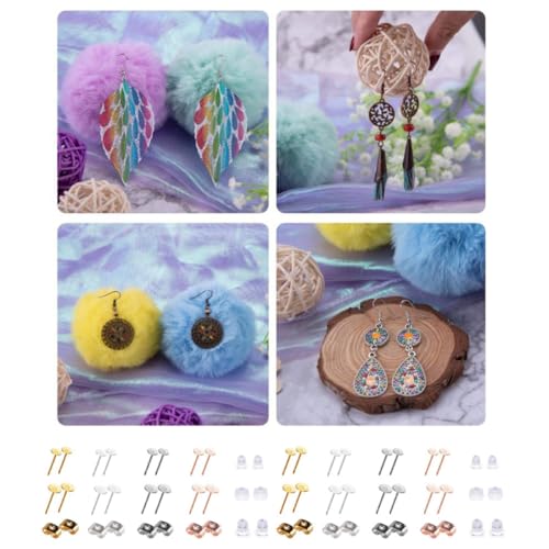Tapones orejas de acero inoxidable Beavorty para crear joyas y manualidades en casa 7