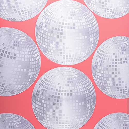 50 Pack Disposable Silver Disco Paper Place Mats Glitter Decorative Paper Placemats Round Table Setting Mat Chargers For 70S Party Wedding Bridal Tableware 13”X 13” #TOP6