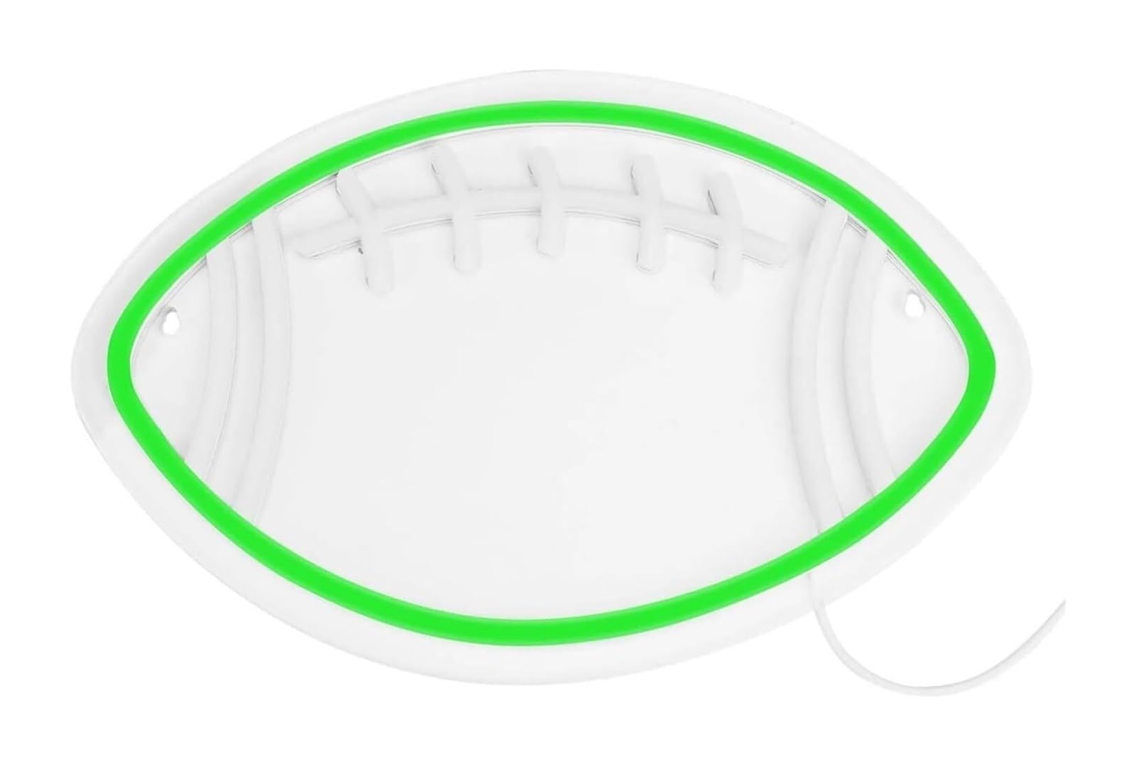 Generico Per insegne al neon Decorazione per feste Rugby per Forma di calcio LED(Verde)